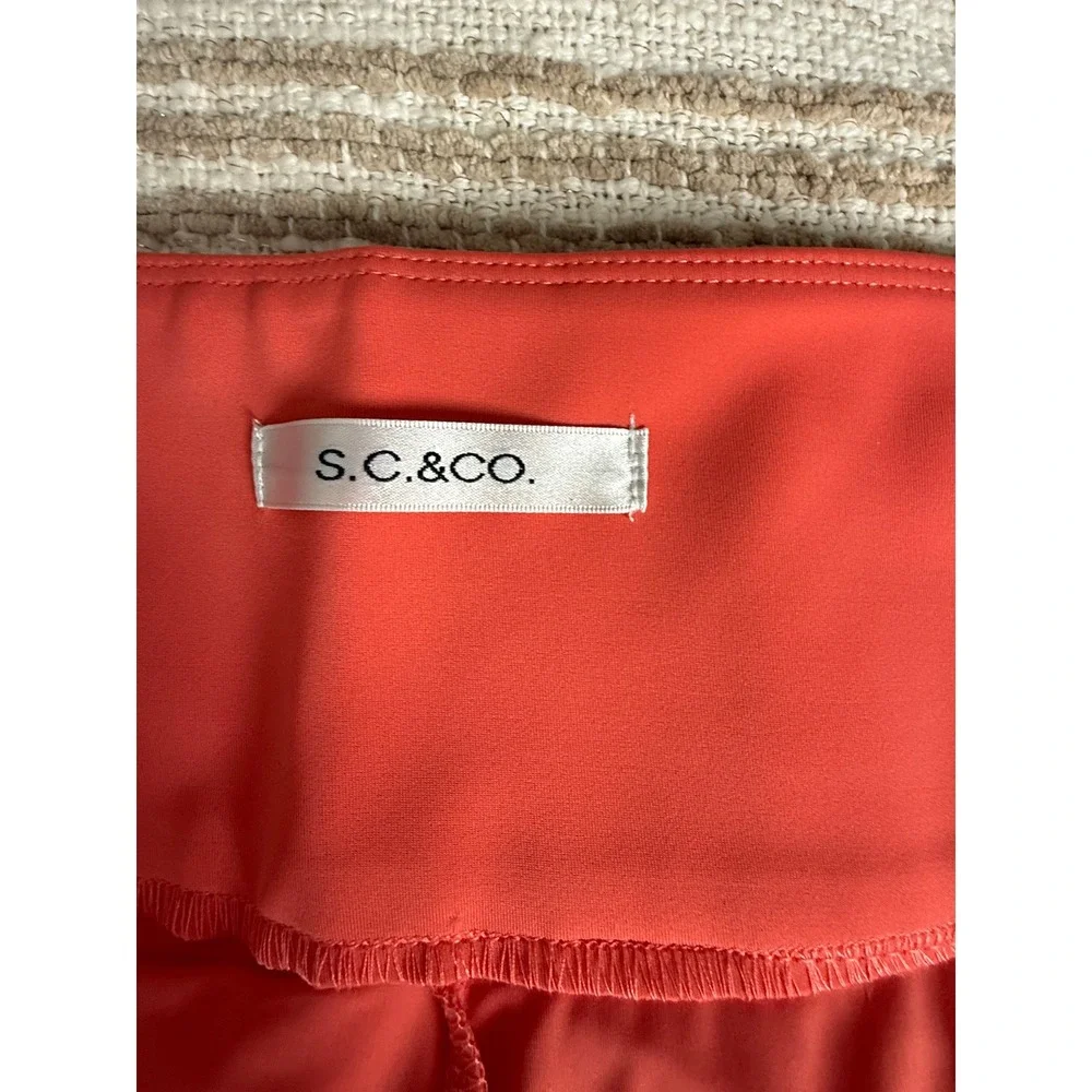NWT SC & CO Coral Print 360 Tummy‎ Control Skort Activewear Golf Tennis Pockets